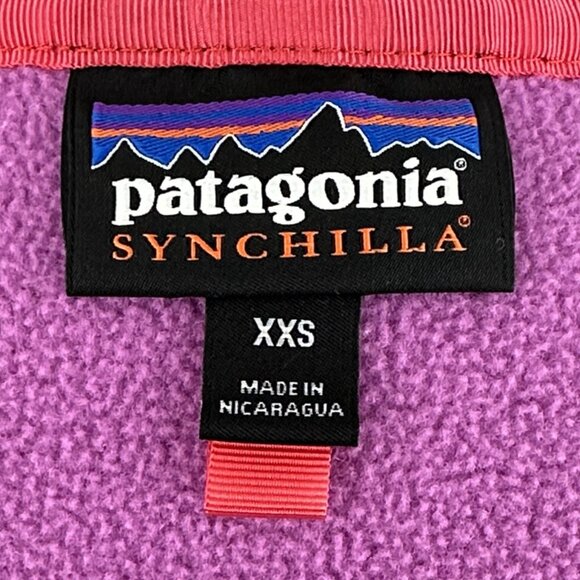 PATAGONIA Synchilla fleece Snap-T pullover - women's size XXS pink aqua 25455 - Picture 7 of 9